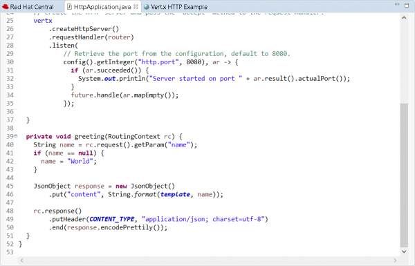 A screenshot of the HttpApplication.java file.