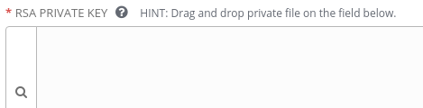 rsa_private_key A screenshot of the dialog to enter the private key.