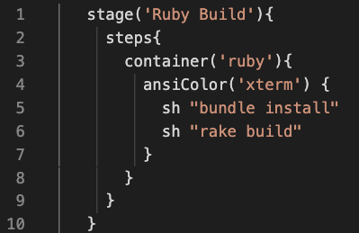 A screenshot of the 'Ruby Build' command.