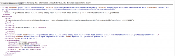 A screenshot of the URL format to access the virtual database.