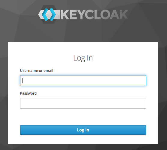 A screenshot of the Keycloak login screen.