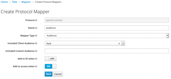 A screenshot of the dialog to create the Audience mapper.