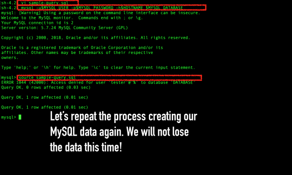 Recreate our SQL data again