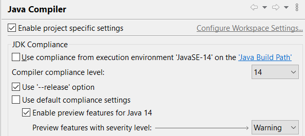 Change the default severity level to 'Warning' for potential compilation issues