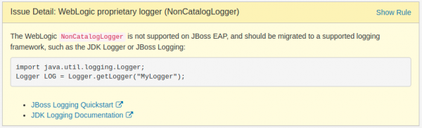 Choose the correct logger for your migration.