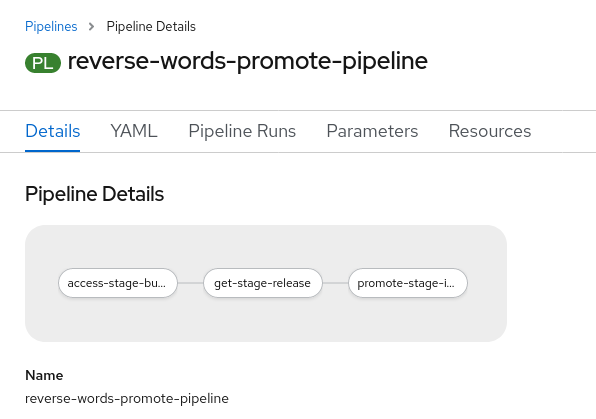 Reverse words promotion pipeline