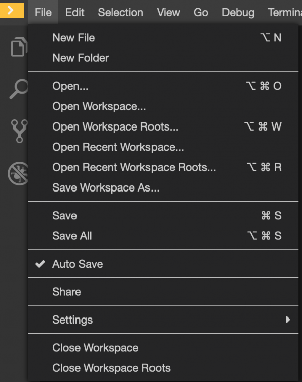 You can now switch between workspaces in the CodeReady Workspaces IDE.