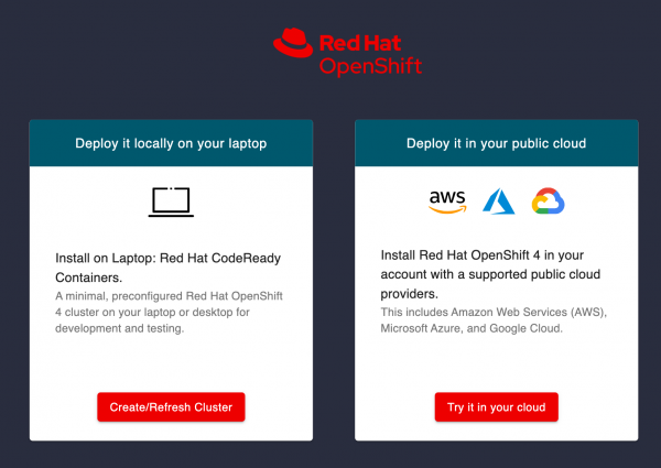 Deploy your cluster locally or in a public cloud