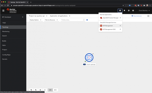 OpenShift Dedicated Console & Application Launcher