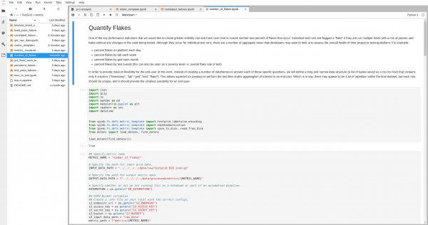 An open JupyterLab notebook.