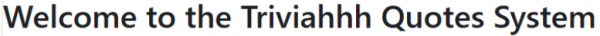 If you click on the small arrow on the triviahhh-web icon to view the web page and make sure to change the scheme from “https” to “http”, you will see a welcome message.