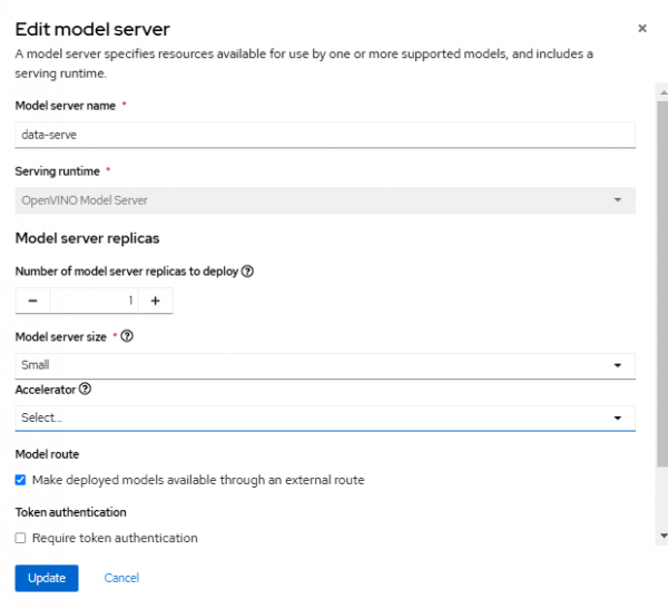 Create Model server.