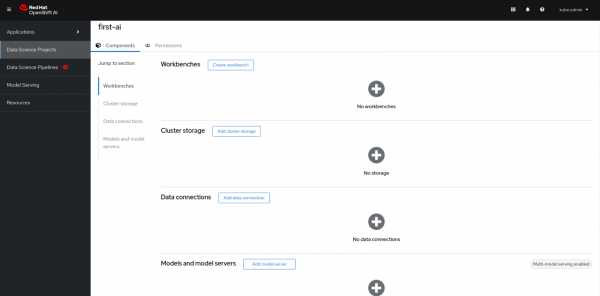 The workbench will select the server image for the Jupyter Notebook.