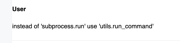 Replace 'subprocess.run' with 'utils.run_command'