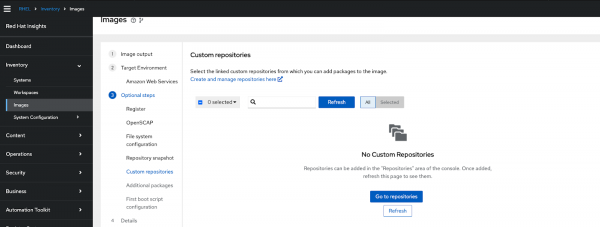 Configuring custom repositories.