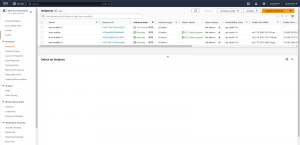 Figure 5: Deleting an AWS machine