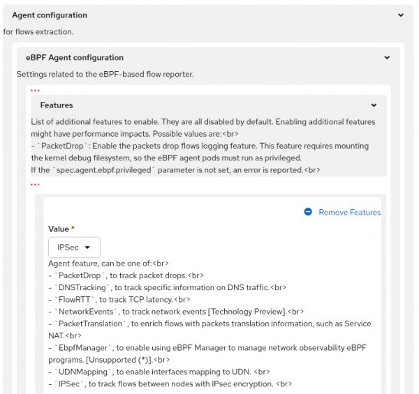 Figure 1: Enable IPsec eBPF feature