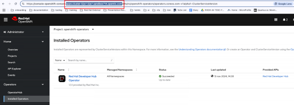 Base domain of Openshift