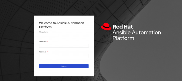 Screenshot of the Ansible Automation Platform login page.
