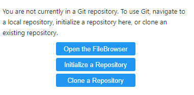 Select "Clone a Repository" at the bottom of the screen for the current image.