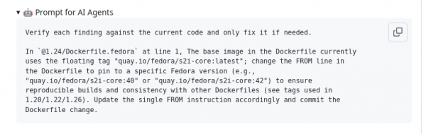 The coderabbit prompt for other agents.