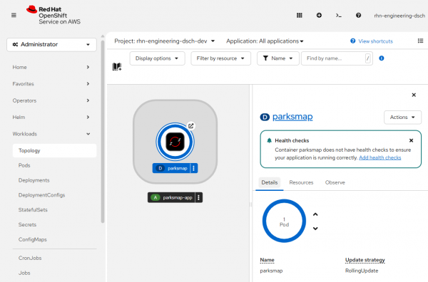 Click the center or the application’s circular graphic to display its information page.