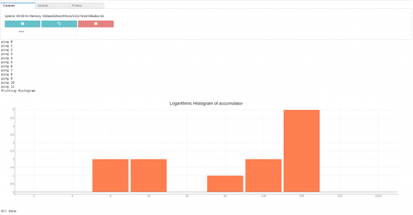 Cell Output 2: Running the histogram namespace