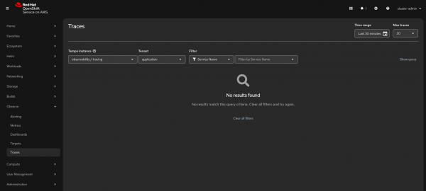 This shows the tracing of the UI plug-in with the provisioned Tempo instance.