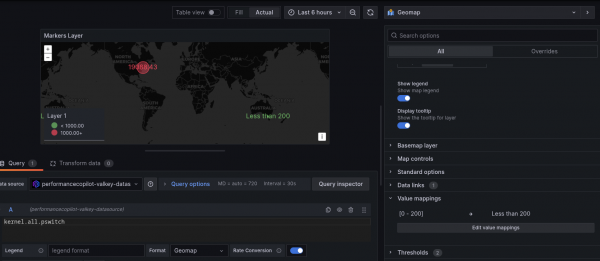 Editing window showing value mappings.
