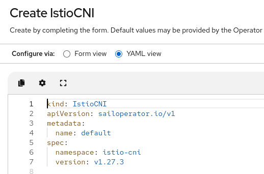 The default configuration for the Istio CNI CI.