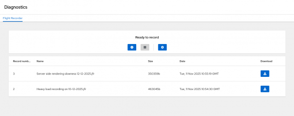 HawtIO diagnostics plugin