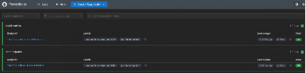 Image of Prometheus jobs in the UP state