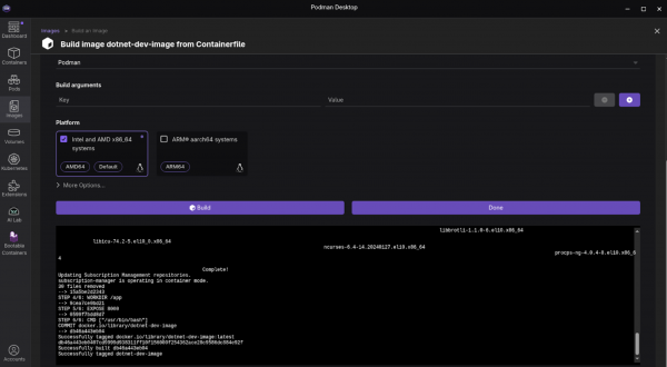 Select Build at the bottom.
