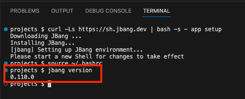 JBang is successfully installed.