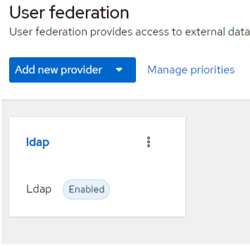 User Federation LDAP