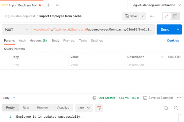 Import employee from cache into .NET service on site-1
