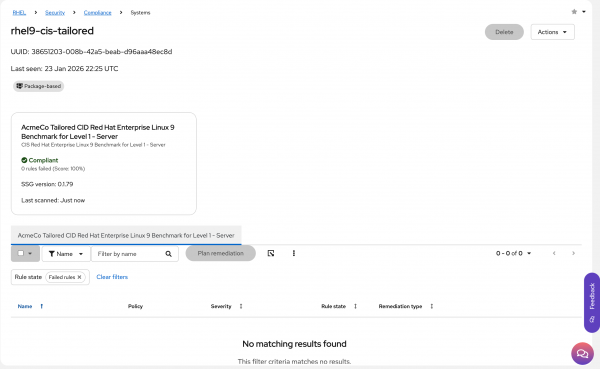 Review the playbook log for the host.