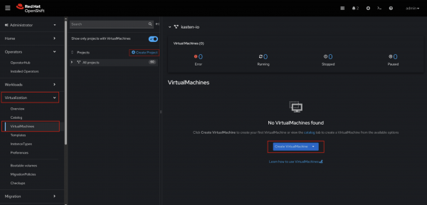 VM creation sections.