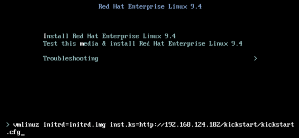 Define the file URL in GRUB.