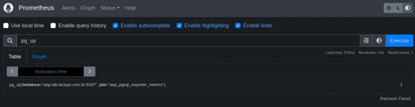 Running a query in prometheus