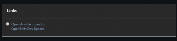 Link of OpenShift Dev Spaces