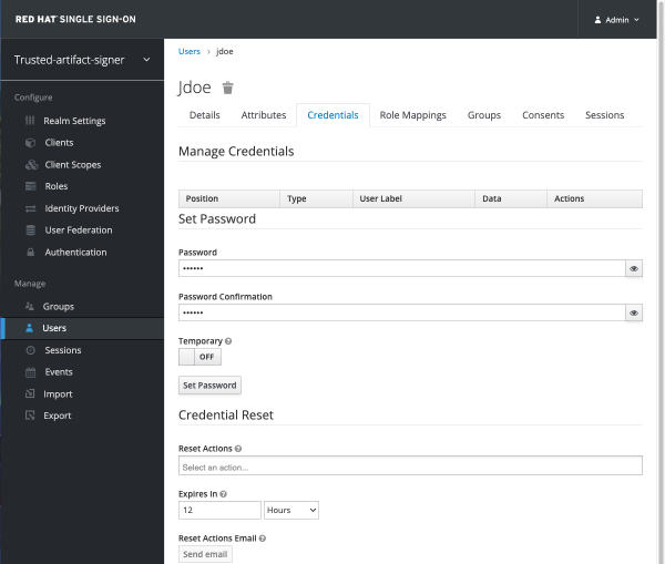 Manage Credentials