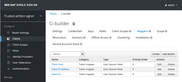 Mappers tab in CI builder