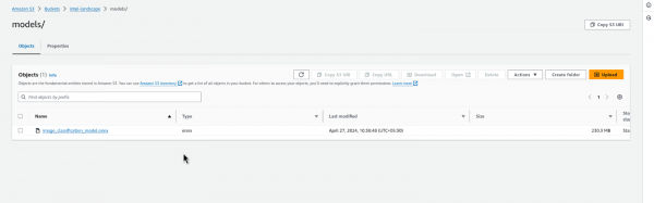 By using python pushed model in S3 bucket.