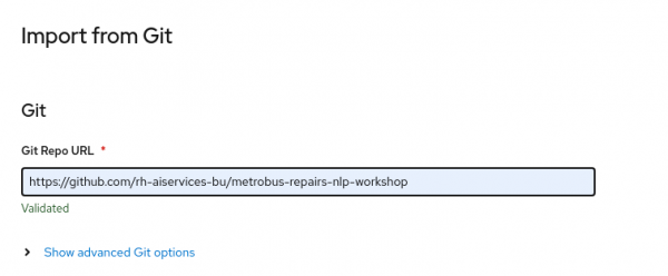 In the GitHub Repo URL field, enter the repository URL.