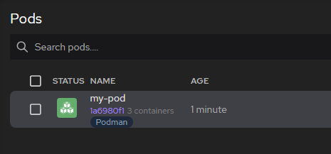 Pod has been created.