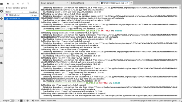 Terminal interface showing package installation during download.