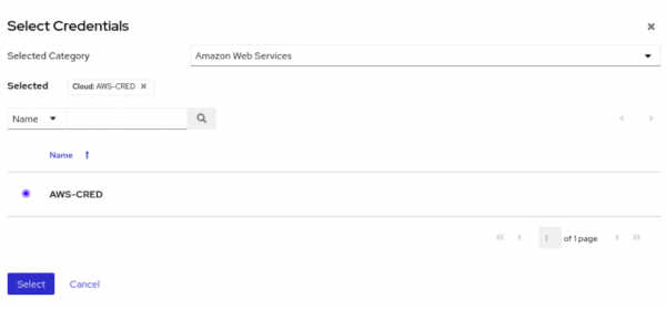 A screenshot of the form for AWS credentials secure authentication.