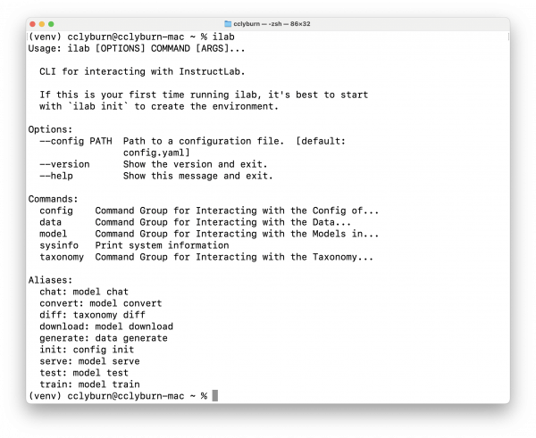 InstructLab command line interface