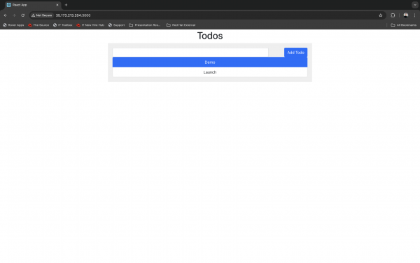 Todo app screenshot